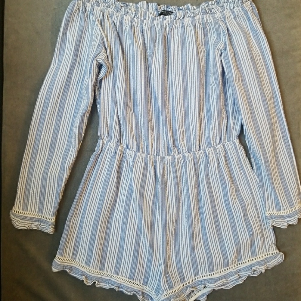 Romeo & Juliet Couture Blue Striped Romper